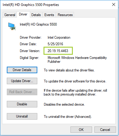 intel graphics HD 5500 driver windows 10 64 bit